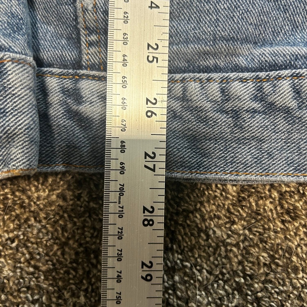 Vtg Levis 70507 Denim Trucker Jacket Mens XL Blue Fair Distressed 90s 4-Pocket - Picture 4 of 5